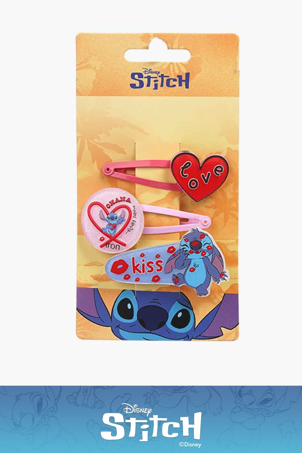 Set x 3 hebillas para el cabello inspiradas en stitch